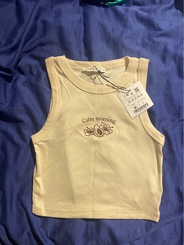 Bej crop-top Pull&Bear