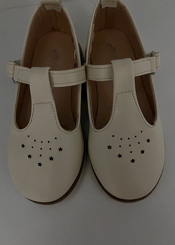 Beyaz Kemerli Kız Çocuk Babet Ayakkabı - Görsel 2