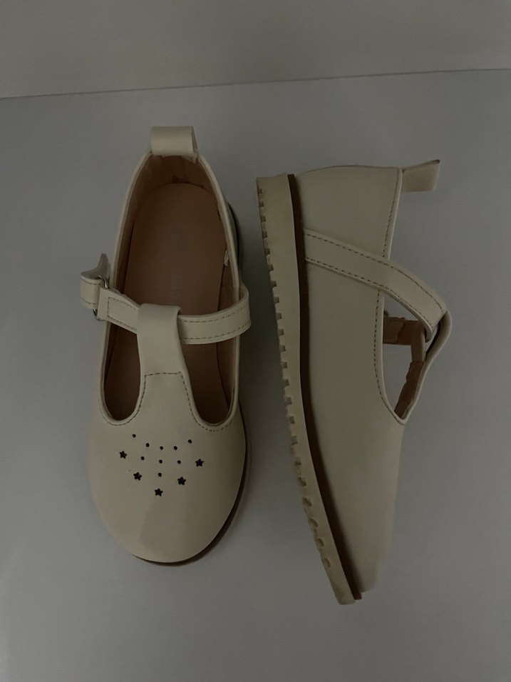 Beyaz Kemerli Kız Çocuk Babet Ayakkabı - Görsel 3