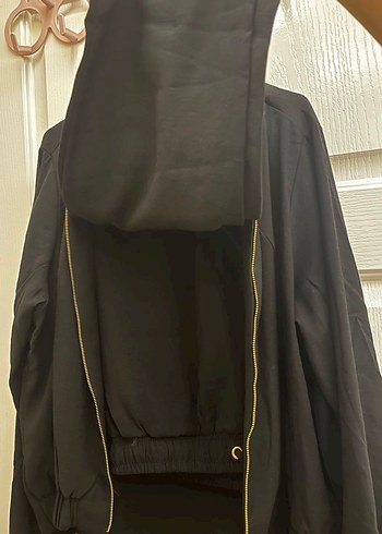 Siyah Fermuarlı Kadın Ceket takım - Görsel 2