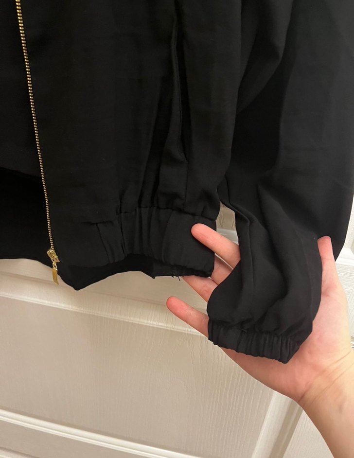 Siyah Fermuarlı Kadın Ceket takım - Görsel 3