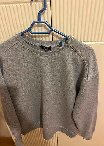 Gri Kadın Uzun Kollu Sweatshirt - Görsel 3