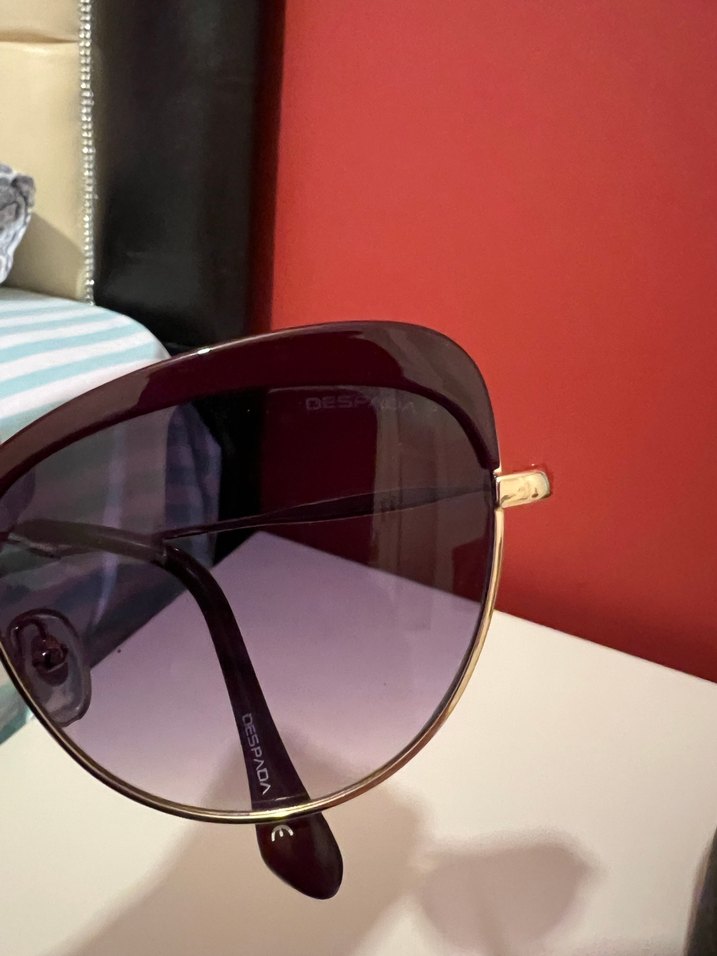 Bordo Vintage Kadın Güneş Gözlüğü despada marka - Görsel 2