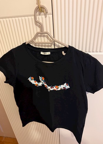 Siyah Baskılı Kısa Kollu Tişört ltb - Görsel 4