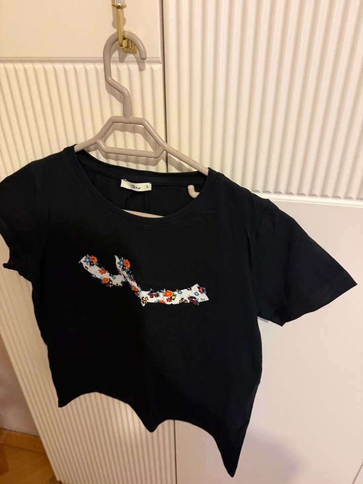 Siyah Baskılı Kısa Kollu Tişört ltb - Görsel 2