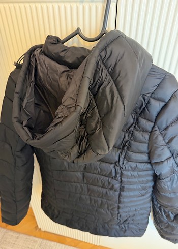 Siyah kaz tütü Kadın Günlük Mont Fermuarlı - Görsel 6