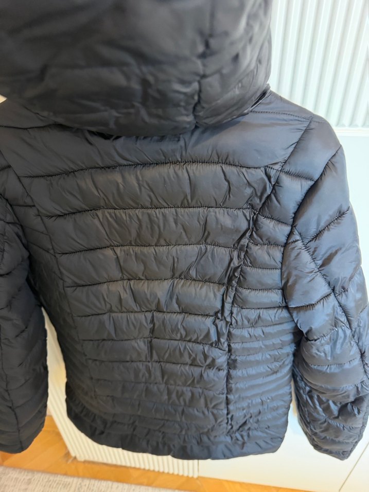 Siyah kaz tütü Kadın Günlük Mont Fermuarlı - Görsel 5