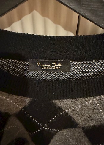 Kadın Gri Ekoseli Yün Kazak - Görsel 3