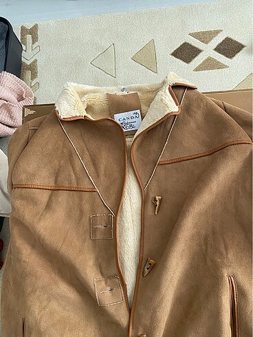 xl Beden camel Renk Vintage kaban