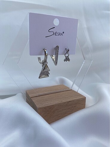 Silver 3?lü Set Küpe