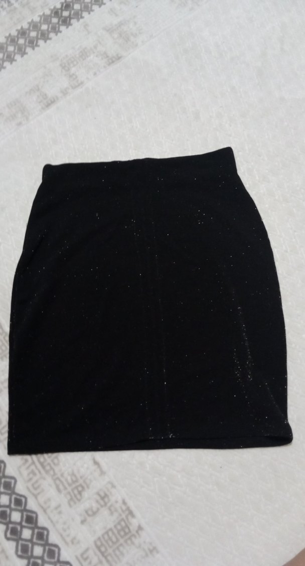 Siyah Mini Dar Kesim Kadın Etek - Görsel 2