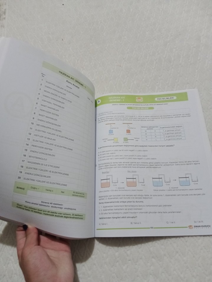 MEB 2025 LGS Fen Bilimleri 20 Sarmal Deneme Kitabı - Görsel 3