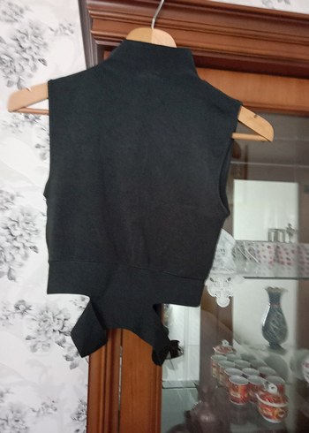 m Beden yeşil Renk yesilYüksek Yakalı bel dekoltesi olan bluz
