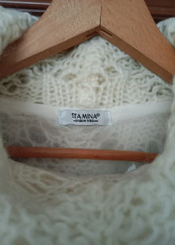 Beyaz tiftik yün mini elbise - Görsel 4