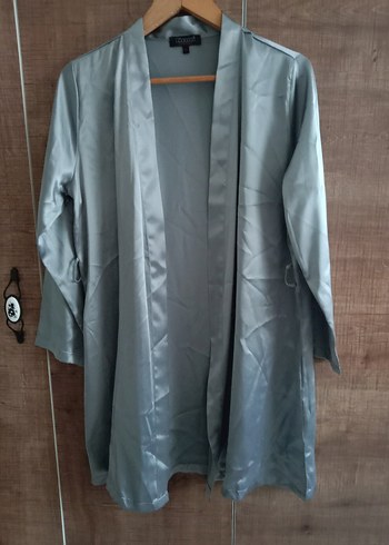 Gri Uzun Kollu Kadın Sabahlık - Görsel 2