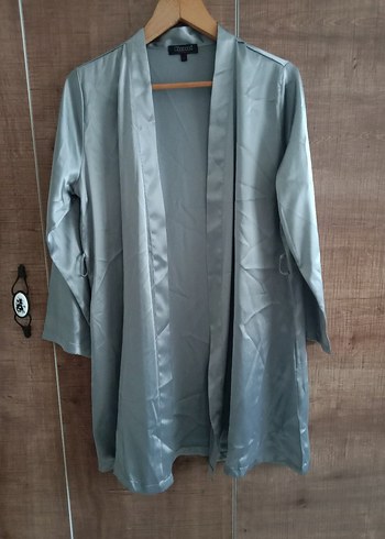 Gri Uzun Kollu Kadın Sabahlık - Görsel 4