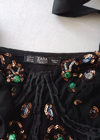 Boncuk İşlemeli zara marka Straplez Büstiyer - Görsel 8