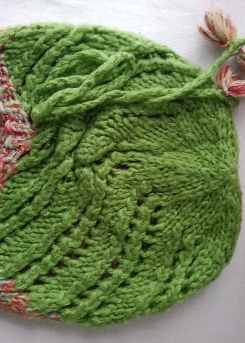 Renkli Örgü Kadın  el emeği Bere - Görsel 7