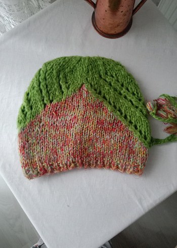 Renkli Örgü Kadın  el emeği Bere - Görsel 5