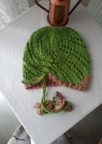 Renkli Örgü Kadın  el emeği Bere - Görsel 2