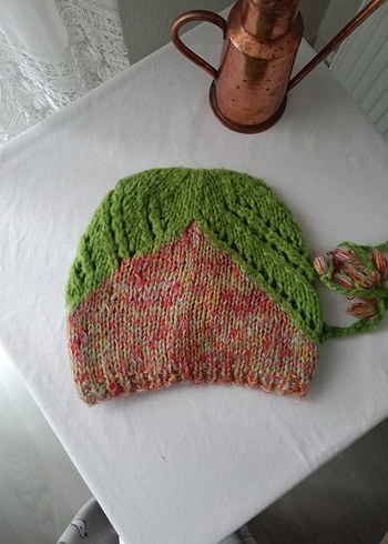 Renkli Örgü Kadın  el emeği Bere - Görsel 4