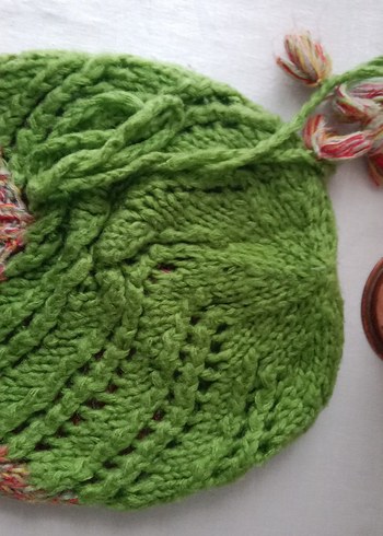 Renkli Örgü Kadın  el emeği Bere - Görsel 8