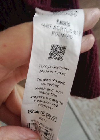 Bordo uzun  Kadın Hırka - Görsel 9