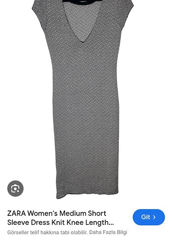 Gri V Yaka Kolsuz Örme Elbise