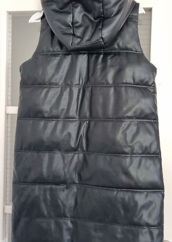 bayan suni deri yelek - Görsel 3