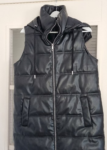 bayan suni deri yelek - Görsel 2