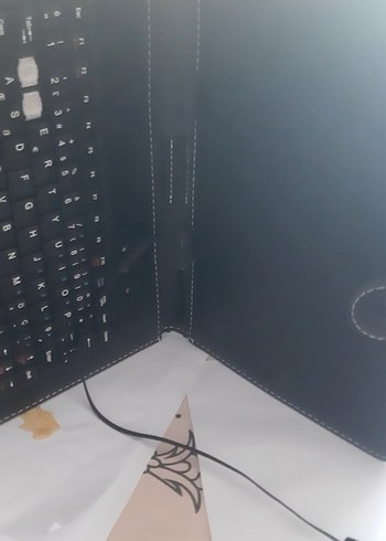 Siyah Taşınabilir Klavye tabletlere uyumlu 2tuşu eksik - Görsel 5