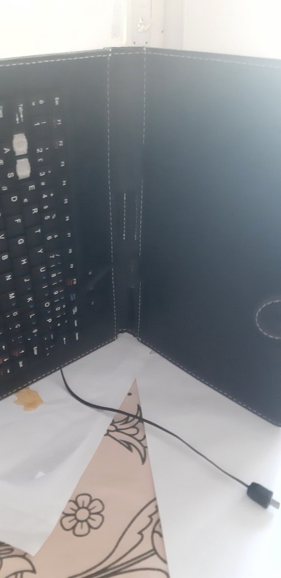 Siyah Taşınabilir Klavye tabletlere uyumlu 2tuşu eksik - Görsel 5