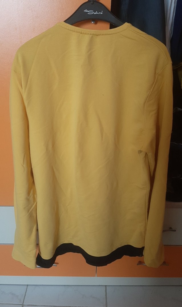 Sarı Uzun Kollu Erkek Sweatshirt - Görsel 2