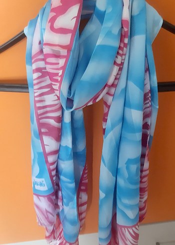 Mavi Pembe Bohem Tarz Şal - Görsel 2