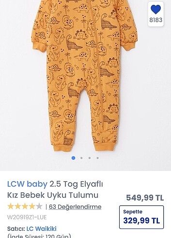 LC Waikiki 6-12 ay uyku tulumu 9235