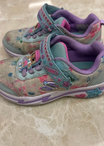 28 Beden Skechers Kız Çocuk Çok Renkli Velcro Spor Ayakkabı