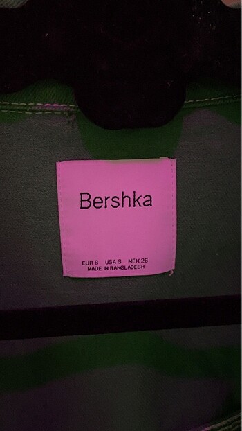 s Beden yeşil Renk bershka yeşil kot ceket S beden