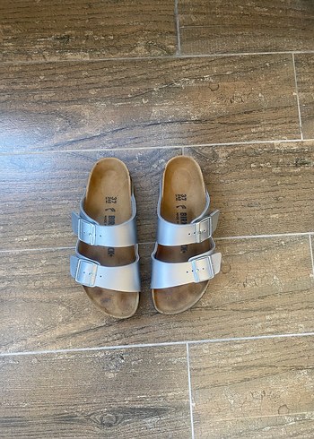 37 Beden BIRKENSTOCK GÜMÜŞ ORJİNAL TERLİK