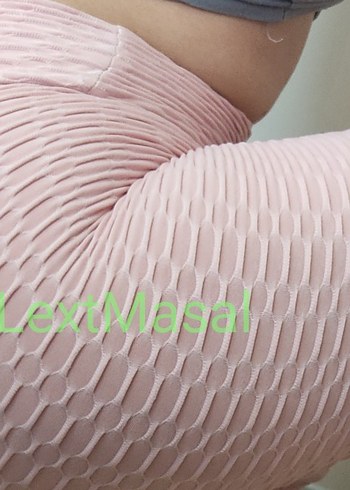 Pembe Elastik Kadın Spor Taytı
