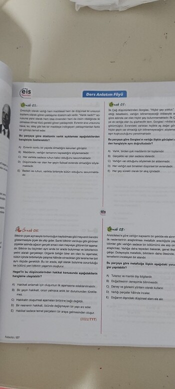  Eis felsefe ders foyu 