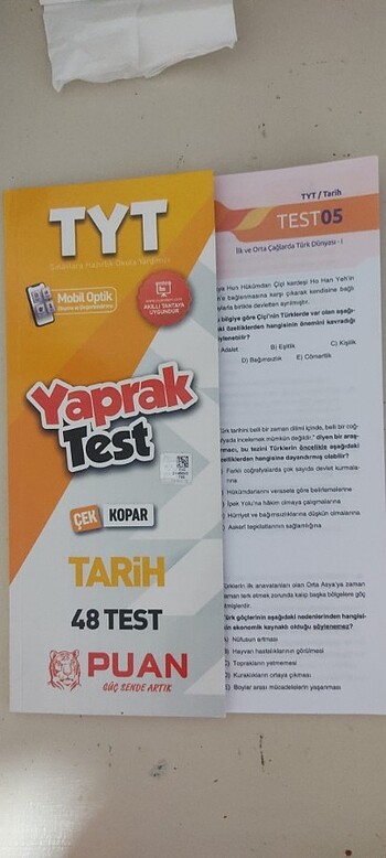 TYT tarih yaprak test