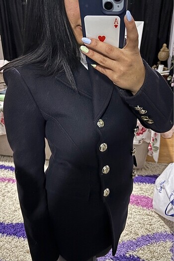 xs Beden Zara Premium Kaşe Kaban.