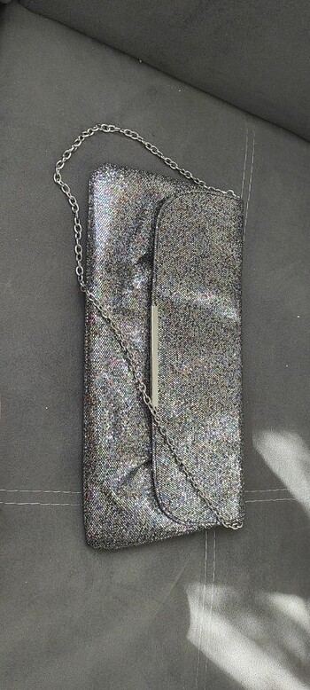  Beden Simli Clutch Çanta
