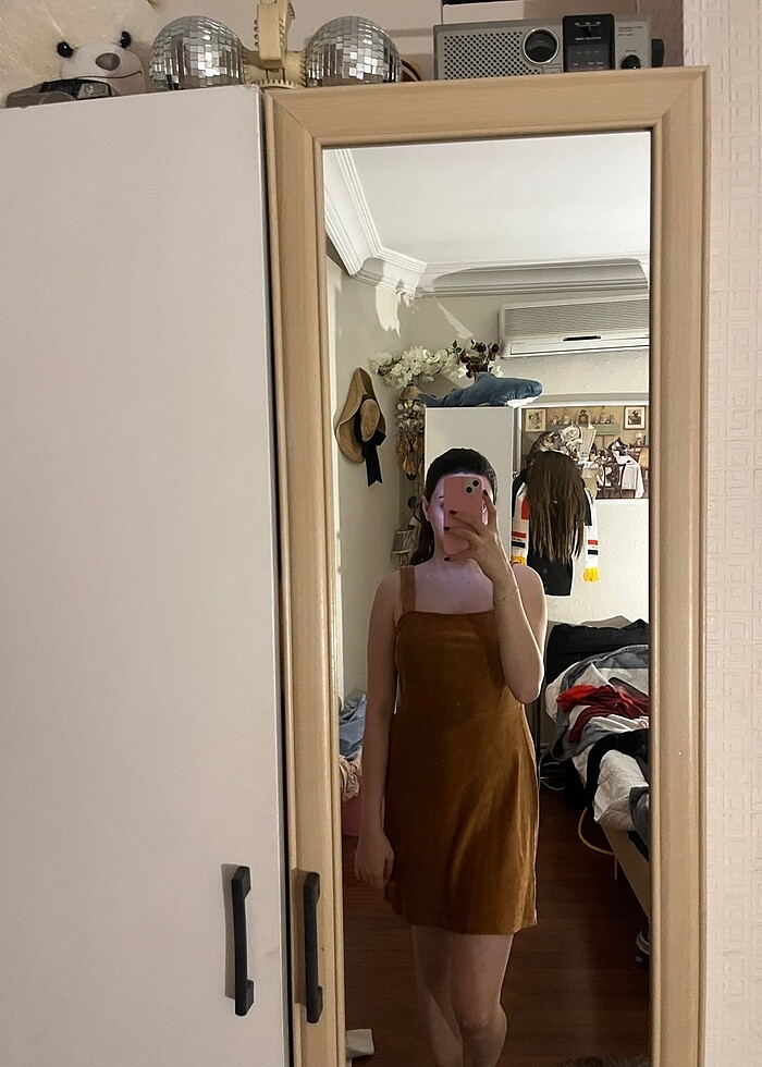 Kadife salopet elbise - Görsel 2