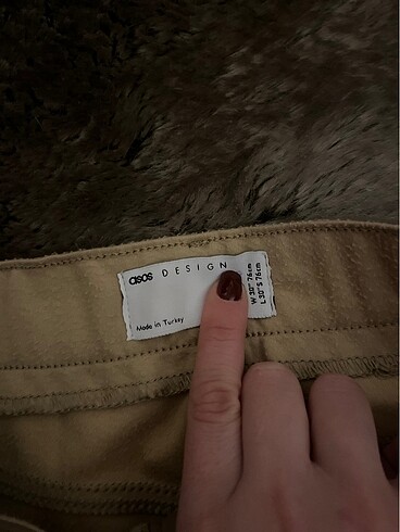 s Beden camel Renk Deri yüksek bel pantolon