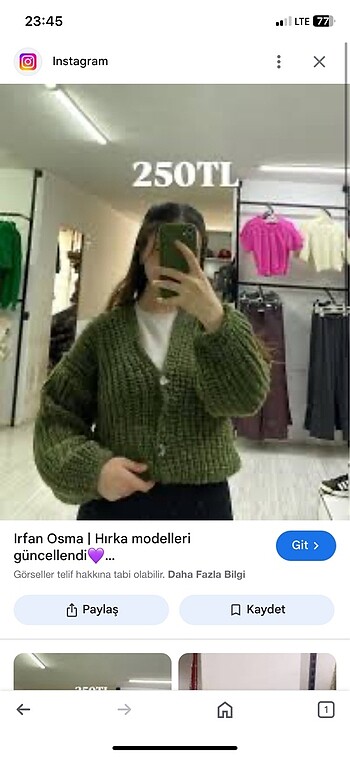 Yeşil hırka