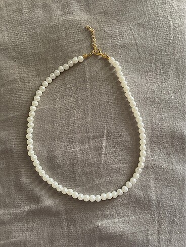 Beden Choker Krem İnci Kolye