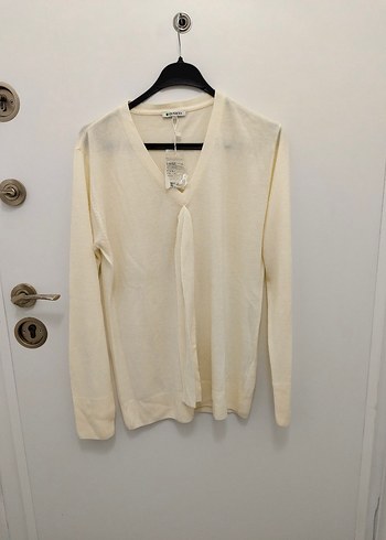 DeFacto L Kadın krem Yaka Rozeti triko - Görsel 2