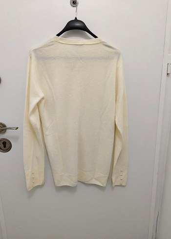 DeFacto L Kadın krem Yaka Rozeti triko - Görsel 4