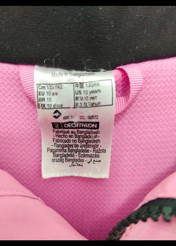 Pembe Kapüşonlu Çocuk Kayak Mont - Görsel 4